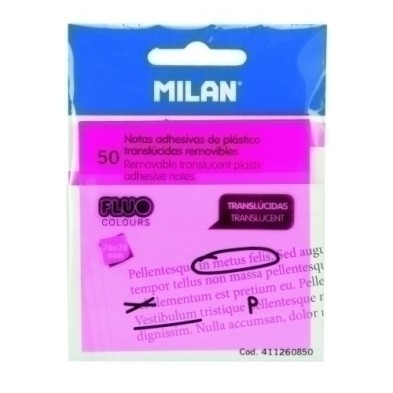 411260850-NOTAS ADHESIVAS MILAN 50h 76x76 RS.FLUOR precio por 18 unidades