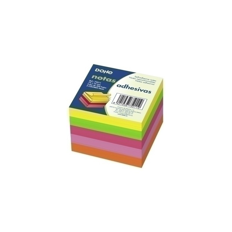 75011-TACO NOTAS DOHE 75x75 400H 5 COL precio por 6 unidades