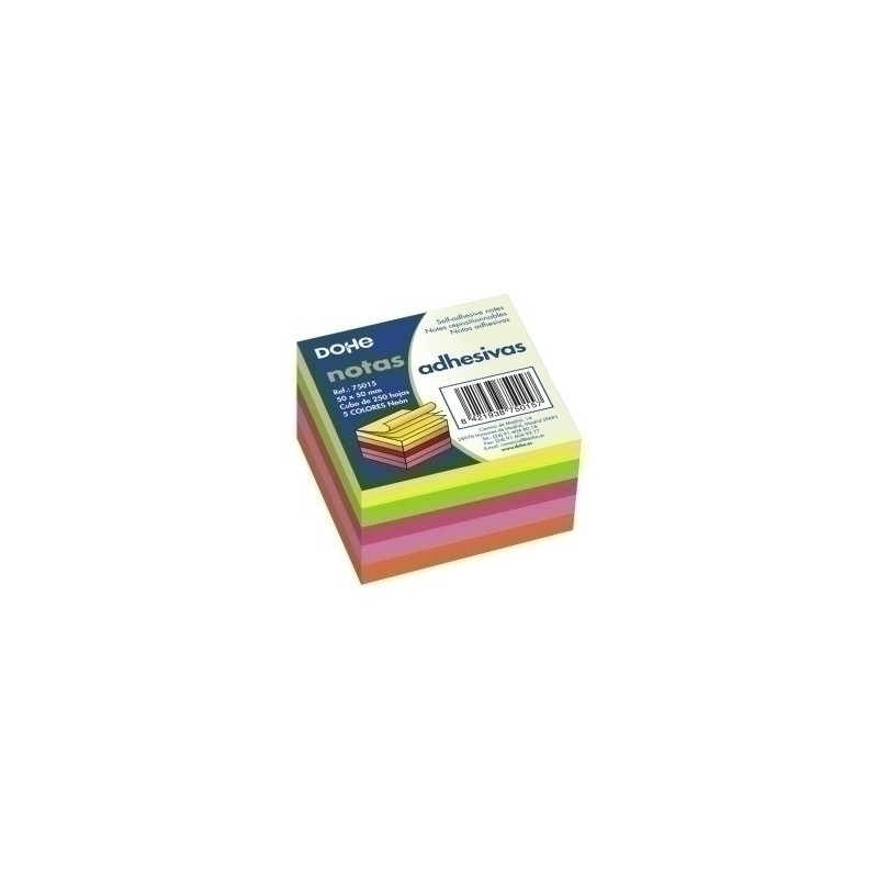 75015-TACO NOTAS DOHE 50x50 250H 5 COL precio por 6 unidades