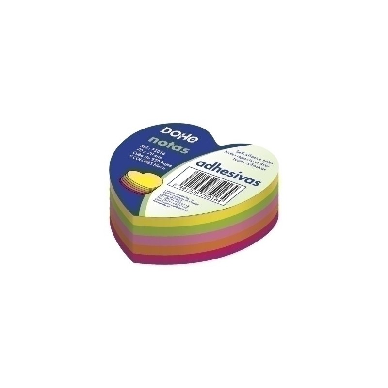 75016-TACO NOTAS DOHE CORAZON 250h 5 COL precio por 12 unidades
