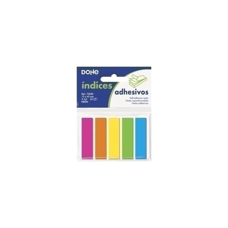 75020-BANDERITAS ADHESIVAS DOHE 5 COLORES precio por 30 unidades