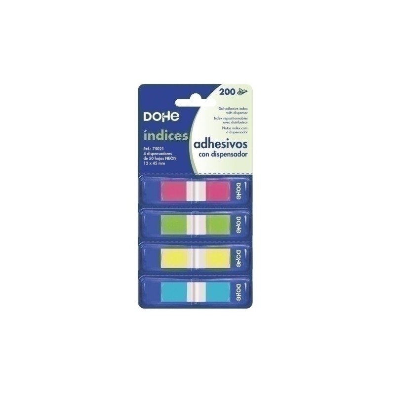 75021-BANDERITAS ADHESIVAS DOHE 4 COLORES precio por 24 unidades