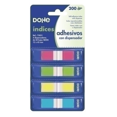 75021-BANDERITAS ADHESIVAS DOHE 4 COLORES precio por 24 unidades