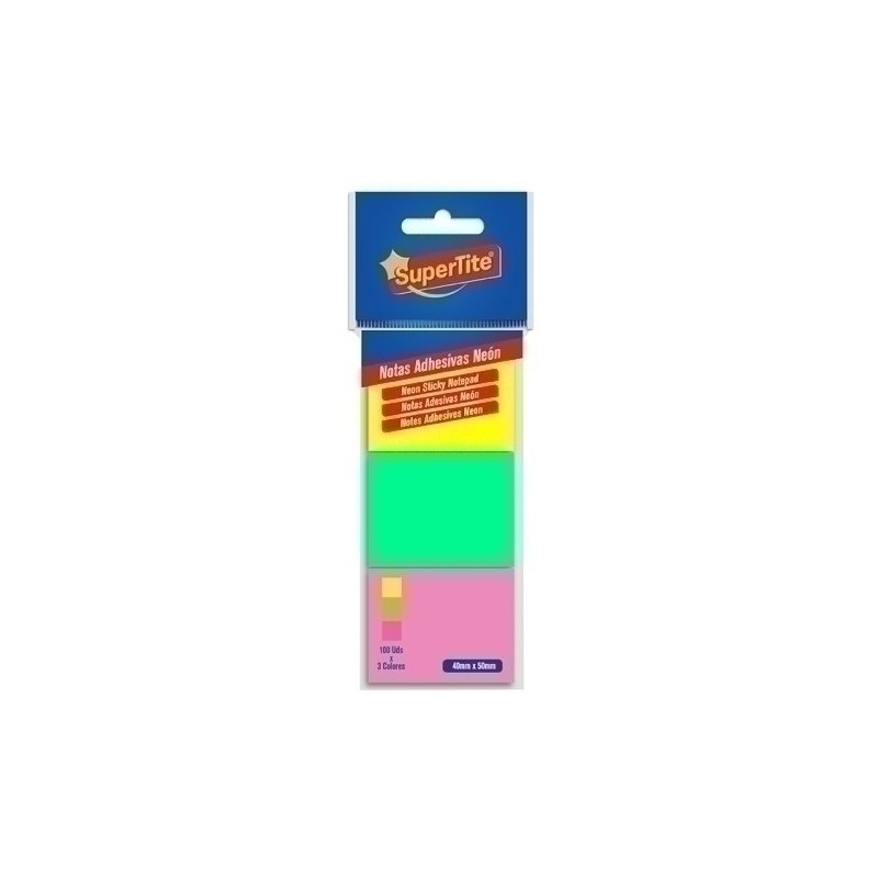 4499-TACO NOTAS SUPERTITE 40x50 NEON 100h B/3 precio por 12 unidades