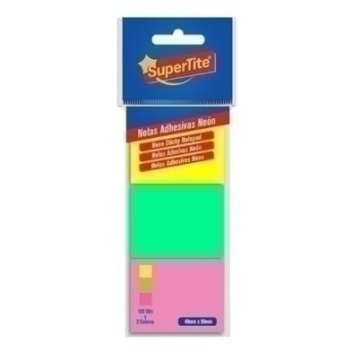 4499-TACO NOTAS SUPERTITE 40x50 NEON 100h B/3 precio por 12 unidades