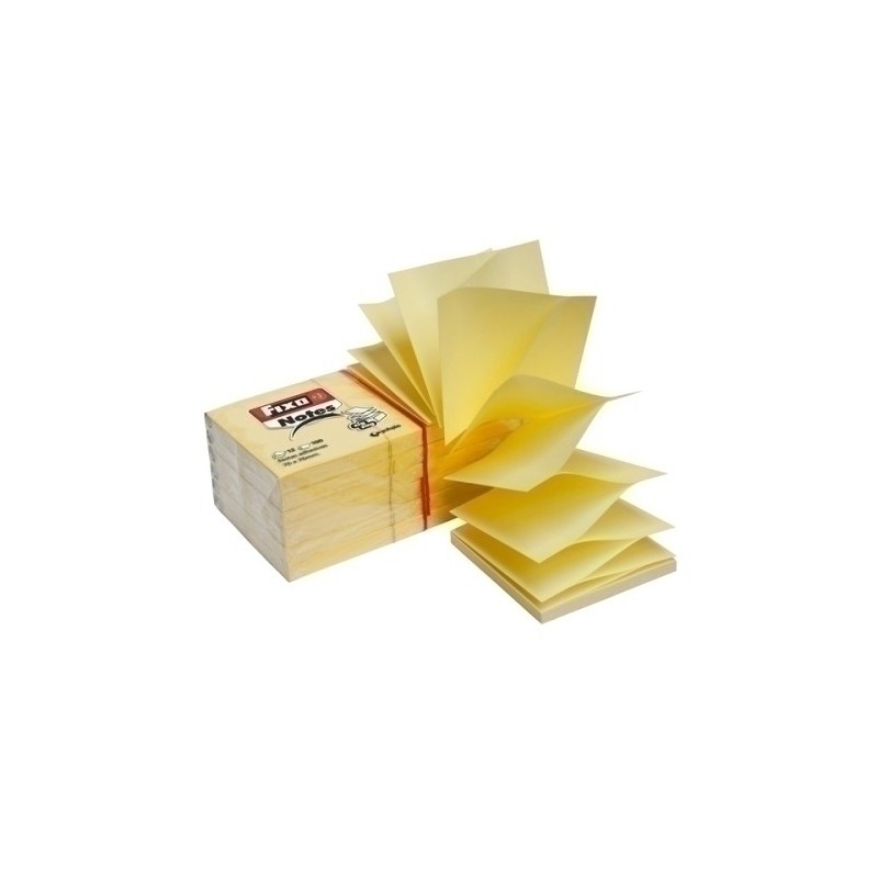 65005960-TACO NOTAS FIXO 100h  76x76 AMARILLO precio por 12 unidades