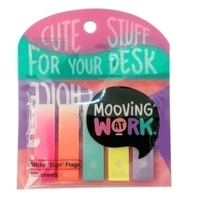 2112100204-BANDERITAS ADHESIVAS MOOVING SING B/5 precio por 1 unidades