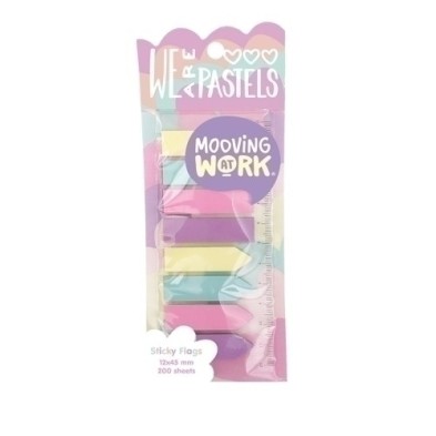 2102100205-BANDERITAS ADHESIVAS MOOVING PASTEL B/8 precio por 1 unidades