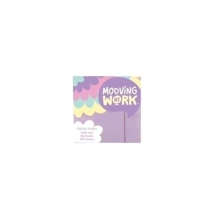 2102100103-TACO NOTAS MOOVING PASTEL 51x51 MULTICOL precio por 1 unidades