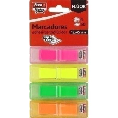 65008180-BANDERITAS ADHES. FIXO 12x45 FLUOR B/4 precio por 24 unidades