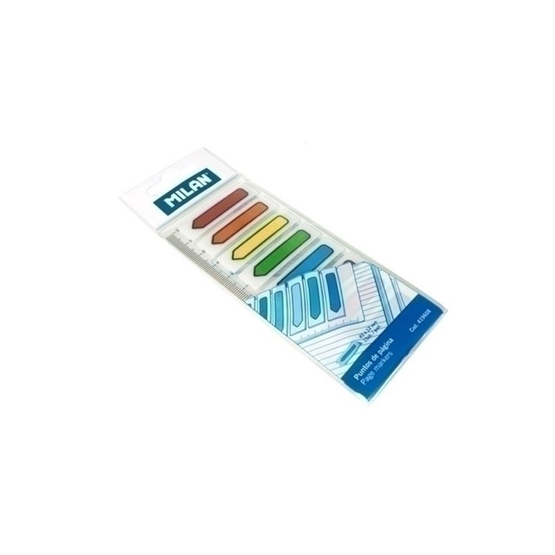 419608-BANDERITAS ADHESIVAS MILAN FLECHA precio por 12 unidades