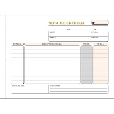 T-49-TALONARIO ENTREGAS 4º APDO DUPLI LOAN precio por 10 unidades