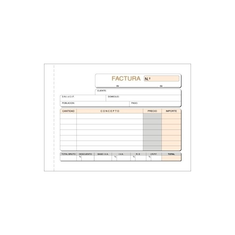 T-67-TALONARIO FACTURAS 8º APDO DUPLI LOAN precio por 10 unidades