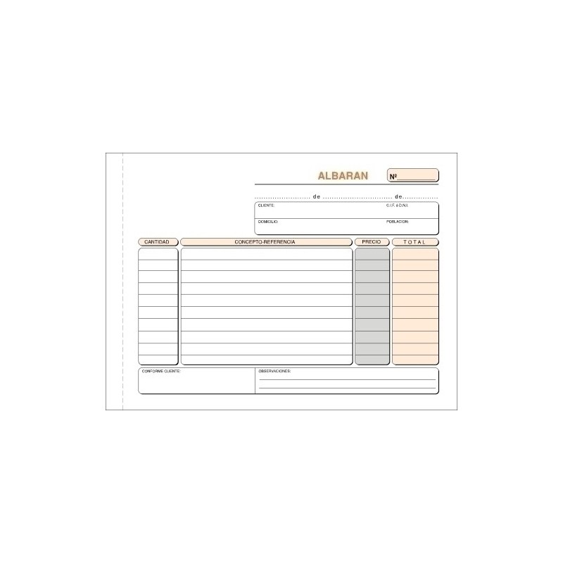 T-119-TALONARIO ALBARANES 4º APDO DUPLIC.LOAN precio por 10 unidades