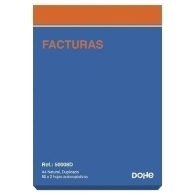 50008D-TALONARIO FACTURAS A4 DUPLI DOHE precio por 5 unidades