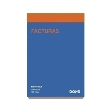 50006-TALONARIO FACTURAS 1/4  DOHE precio por 10 unidades