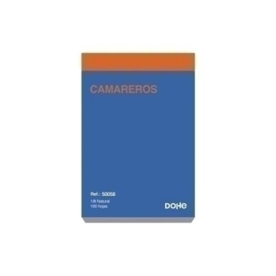 50058-TALONARIO CAMAREROS 1/8 NAT. DOHE precio por 10 unidades