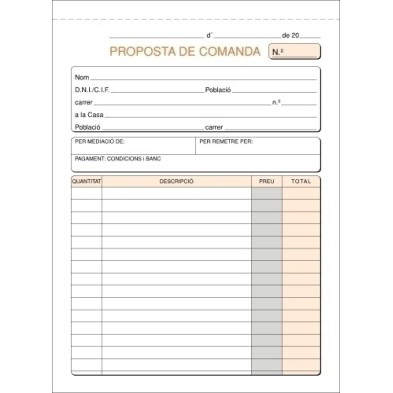 T-71/C-TALON. CAT. PEDIDOS 4º NATU DUPLI LOAN precio por 10 unidades