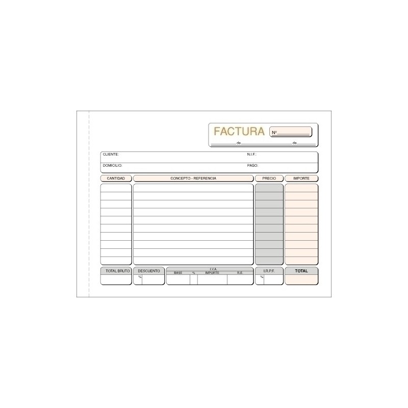 T-66-TALONARIO FACTURAS 4º APDO TRIPLI LOAN precio por 5 unidades