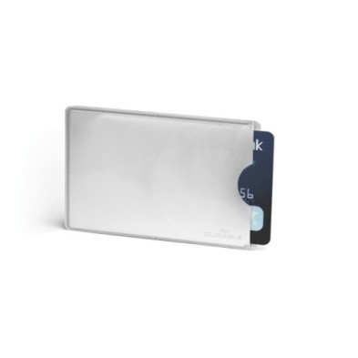 890023-FUNDA TARJETAS DURABLE RFID PLATA B/10 precio por 1 unidades