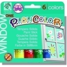 02001-TEMPERA PLAYCOLOR ONE WINDOW C/6 precio por 1 unidades