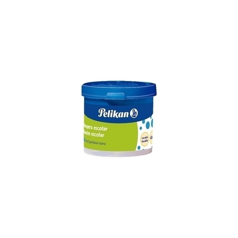 100435941-TEMPERA PELIKAN 40 ml 742/40 AZUL CYAN precio por 6 unidades