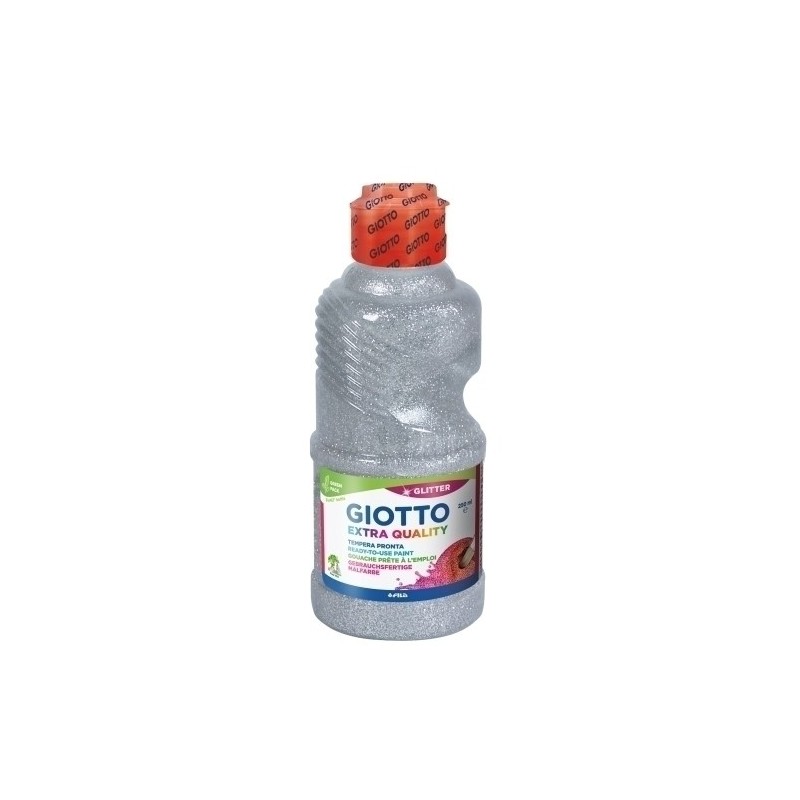 F53120200-TEMPERA GIOTTO LIQ.GLITTER 250 ml PLATA precio por 1 unidades