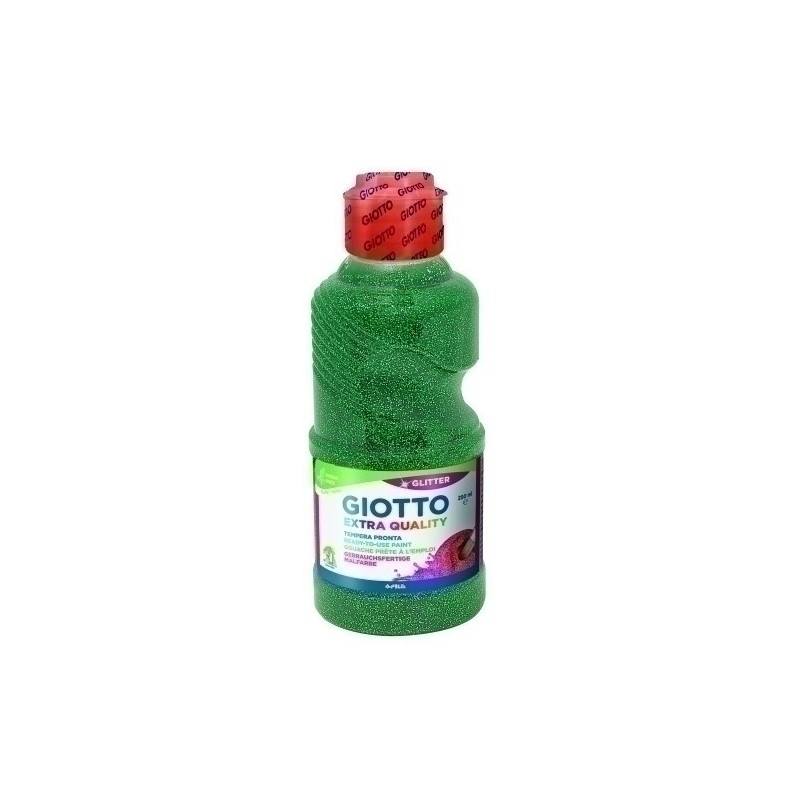 F53120500-TEMPERA GIOTTO LIQ.GLITTER 250 ml VERDE precio por 1 unidades