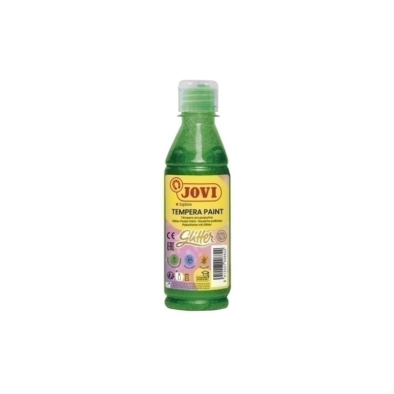 51717-TEMPERA JOVI LIQ.GLITTER 250 ml VERDE precio por 1 unidades