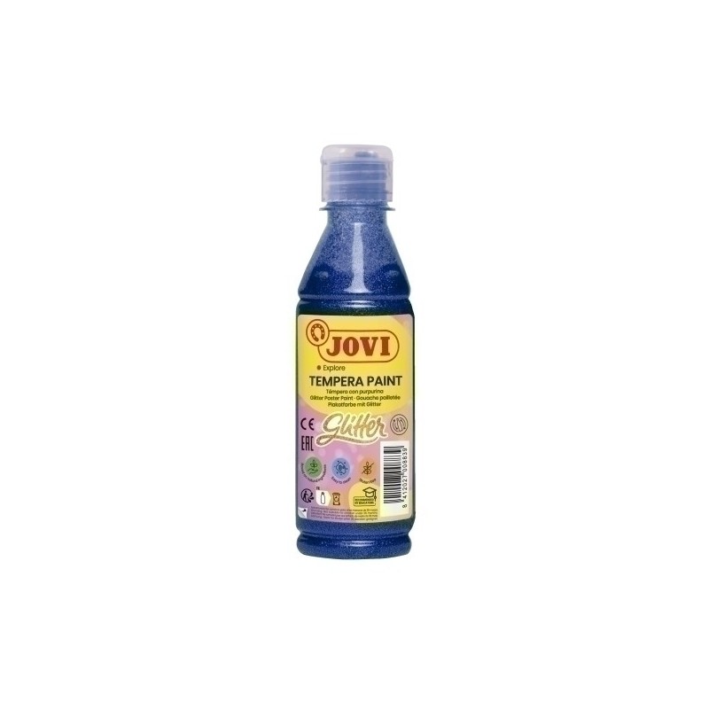 51721-TEMPERA JOVI LIQ.GLITTER 250 ml AZUL precio por 1 unidades