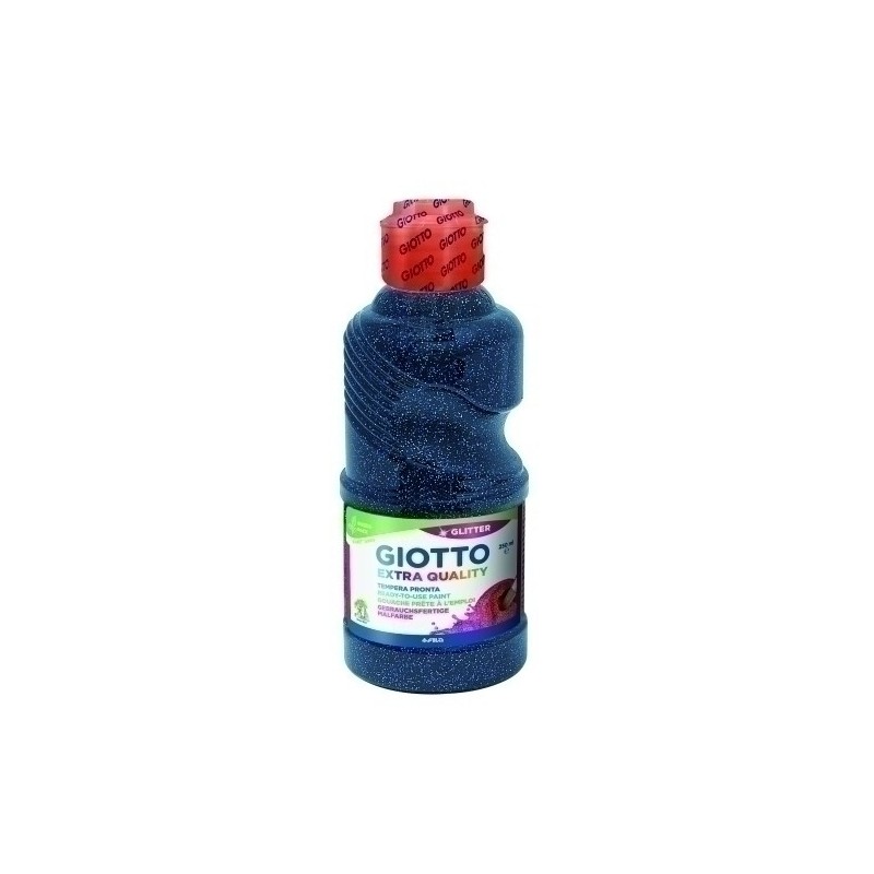 F53120800-TEMPERA GIOTTO LIQ.GLITTER 250 ml AZUL precio por 1 unidades