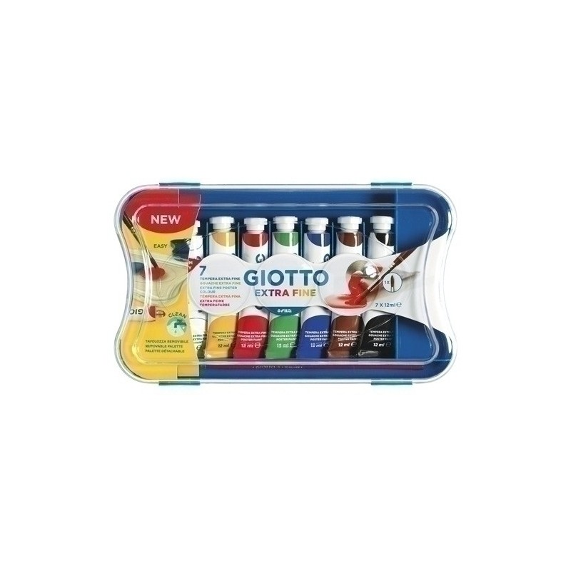 F30310000-TEMPERA GIOTTO 12 ml ESTUCHE  7 precio por 1 unidades