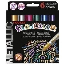 10351-TEMPERA PLAYCOLOR MET. POCKET C/6 precio por 1 unidades