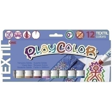 10461-TEMPERA PLAYCOLOR TEXTIL ONE C/12 precio por 1 unidades