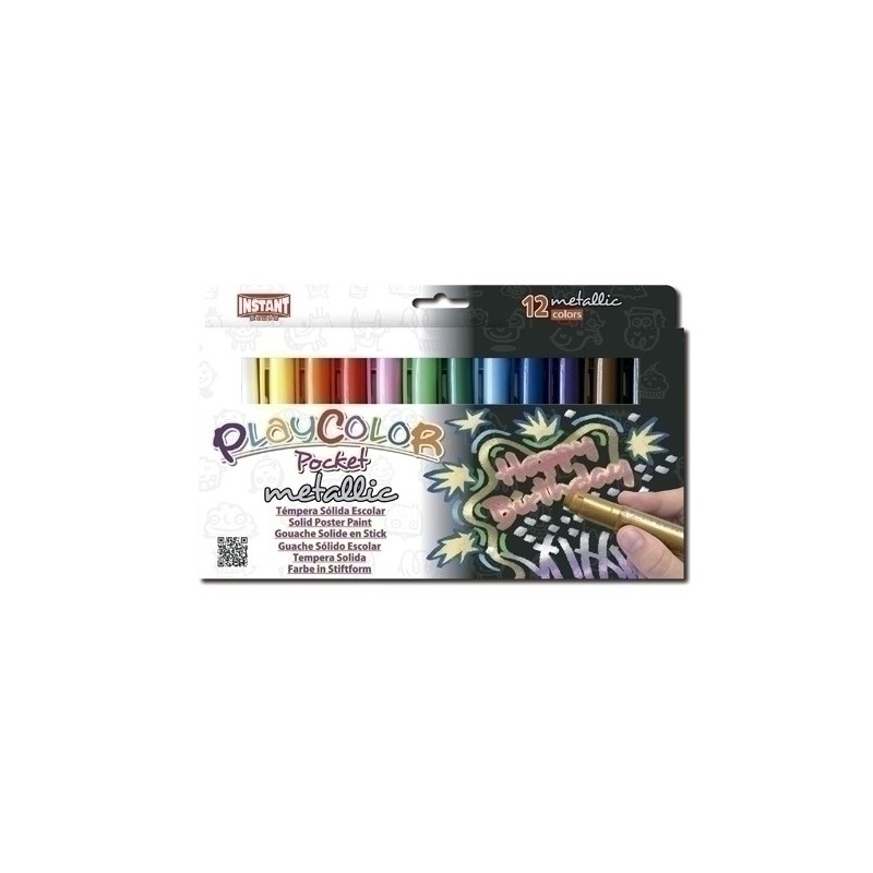 10131-TEMPERA PLAYCOLOR MET. POCKET C/12 precio por 1 unidades