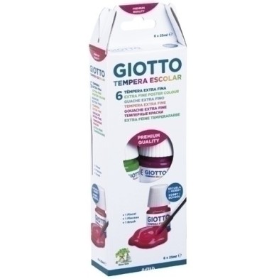 F356600-TEMPERA GIOTTO 25 ml ESTUCHE 6 precio por 1 unidades