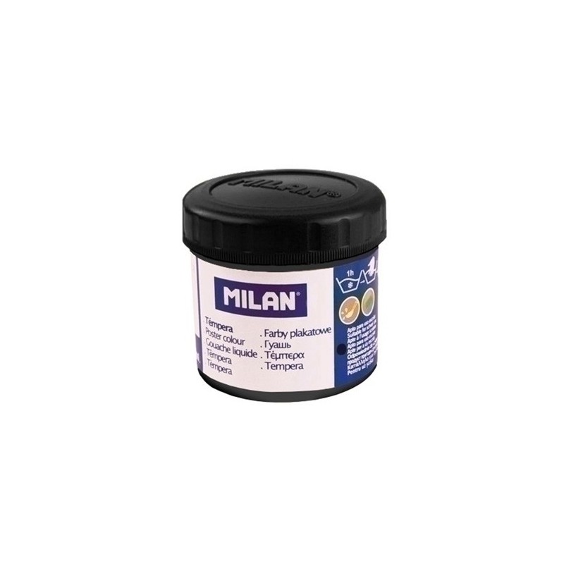 0328006-TEMPERA MILAN 40 ml NEGRO precio por 6 unidades