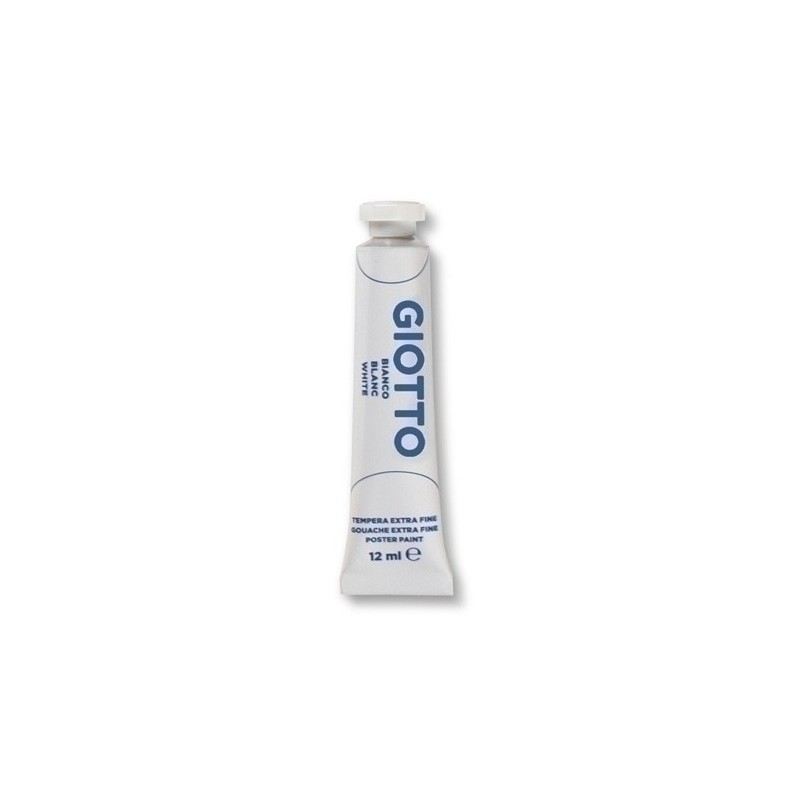 F35200100-TEMPERA GIOTTO 12 ml (tubo)  BLANCO precio por 6 unidades
