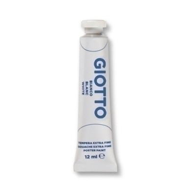 F35200100-TEMPERA GIOTTO 12 ml (tubo)  BLANCO precio por 6 unidades