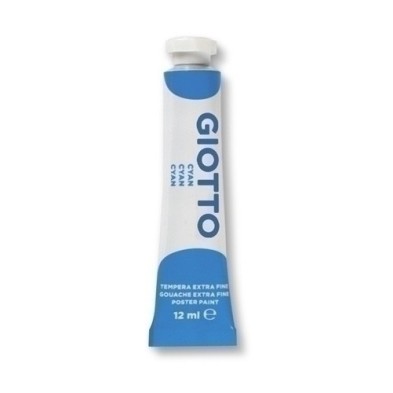 F35201500-TEMPERA GIOTTO 12 ml (tubo)  CYAN precio por 6 unidades