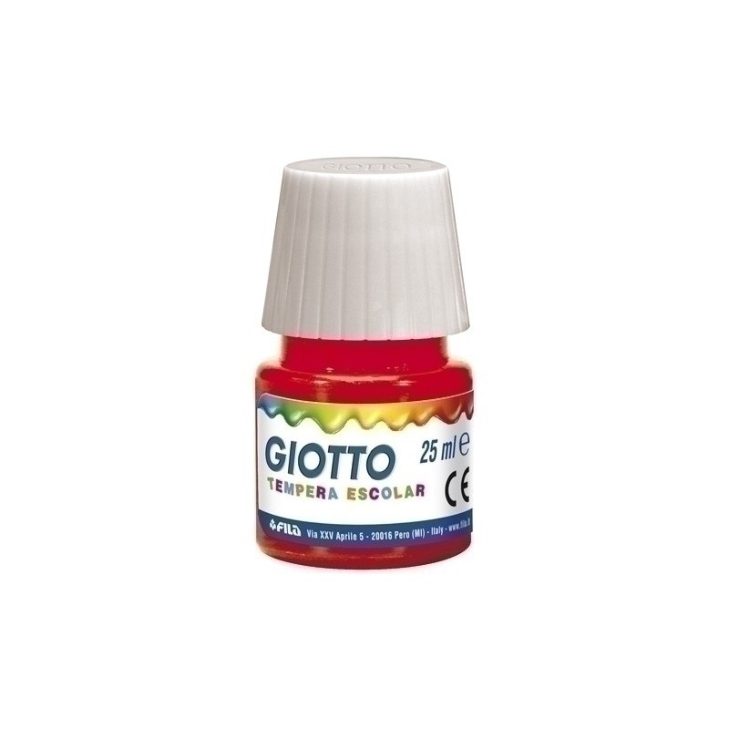 F356907-TEMPERA GIOTTO 25 ml ROJO precio por 6 unidades