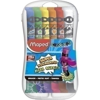 810520-TEMPERA MAPED 12 ml ESTUCHE 12 precio por 1 unidades