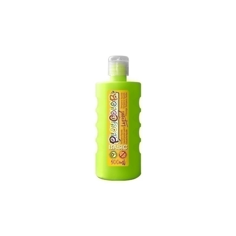 19401-TEMPERA PLAYCOLOR LIQ. 500 ml VERDE CLAR precio por 6 unidades