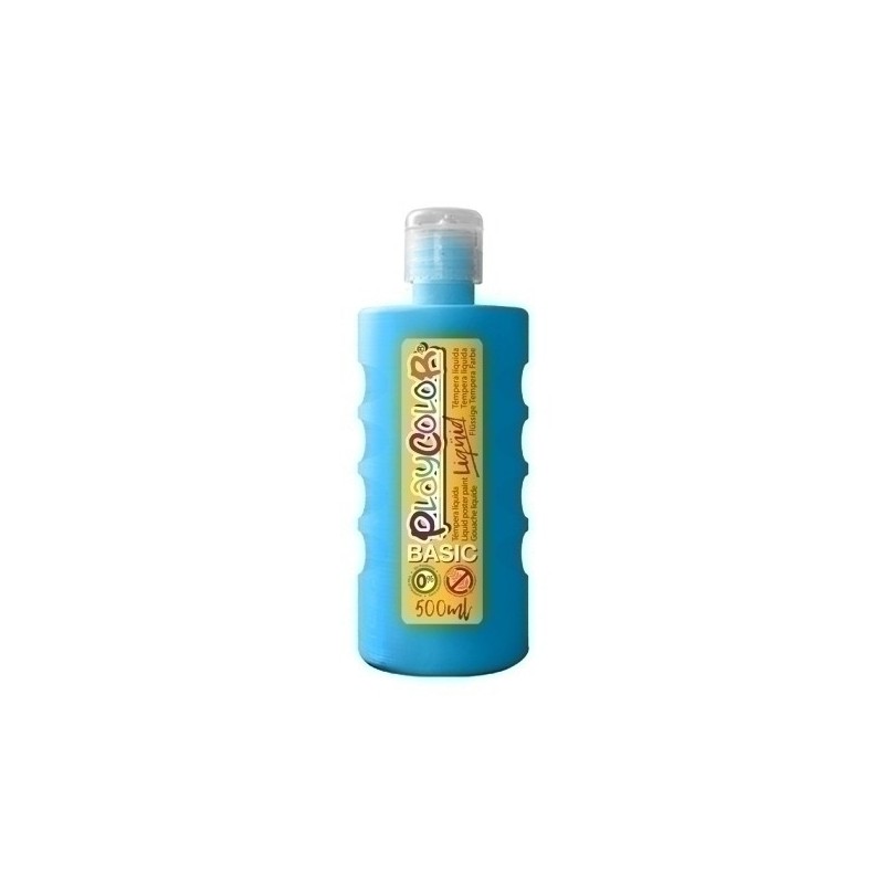 19421-TEMPERA PLAYCOLOR LIQ. 500 ml AZUL CLARO precio por 6 unidades