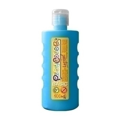 19421-TEMPERA PLAYCOLOR LIQ. 500 ml AZUL CLARO precio por 6 unidades