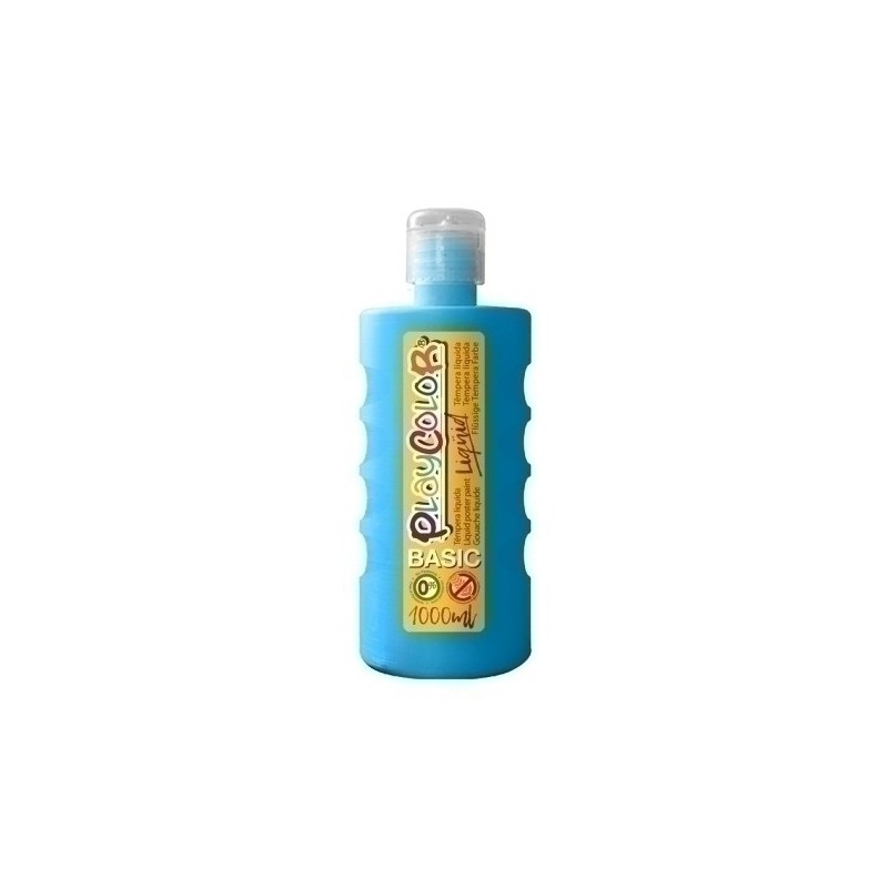 19561-TEMPERA PLAYCOLOR LIQ. 1000 ml AZUL CLAR precio por 6 unidades