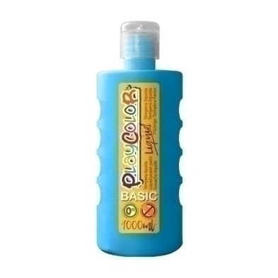 19561-TEMPERA PLAYCOLOR LIQ. 1000 ml AZUL CLAR precio por 6 unidades