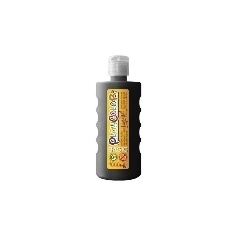 19601-TEMPERA PLAYCOLOR LIQ. 1000 ml NEGRO precio por 6 unidades