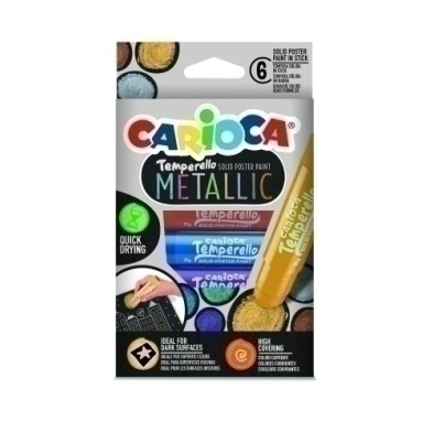 42674-TEMPERA CARIOCA TEMPERELLO METALLIC C/6 precio por 1 unidades