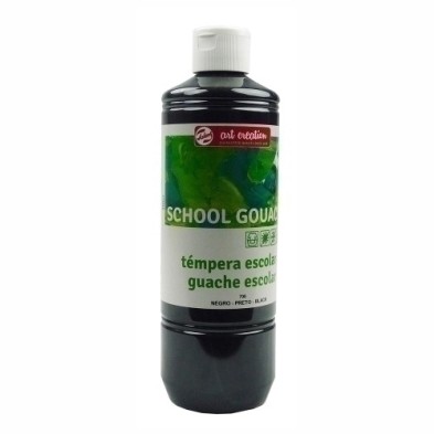 4772700M-TEMPERA TALENS GOUACHE 500 ml NEGRO precio por 1 unidades